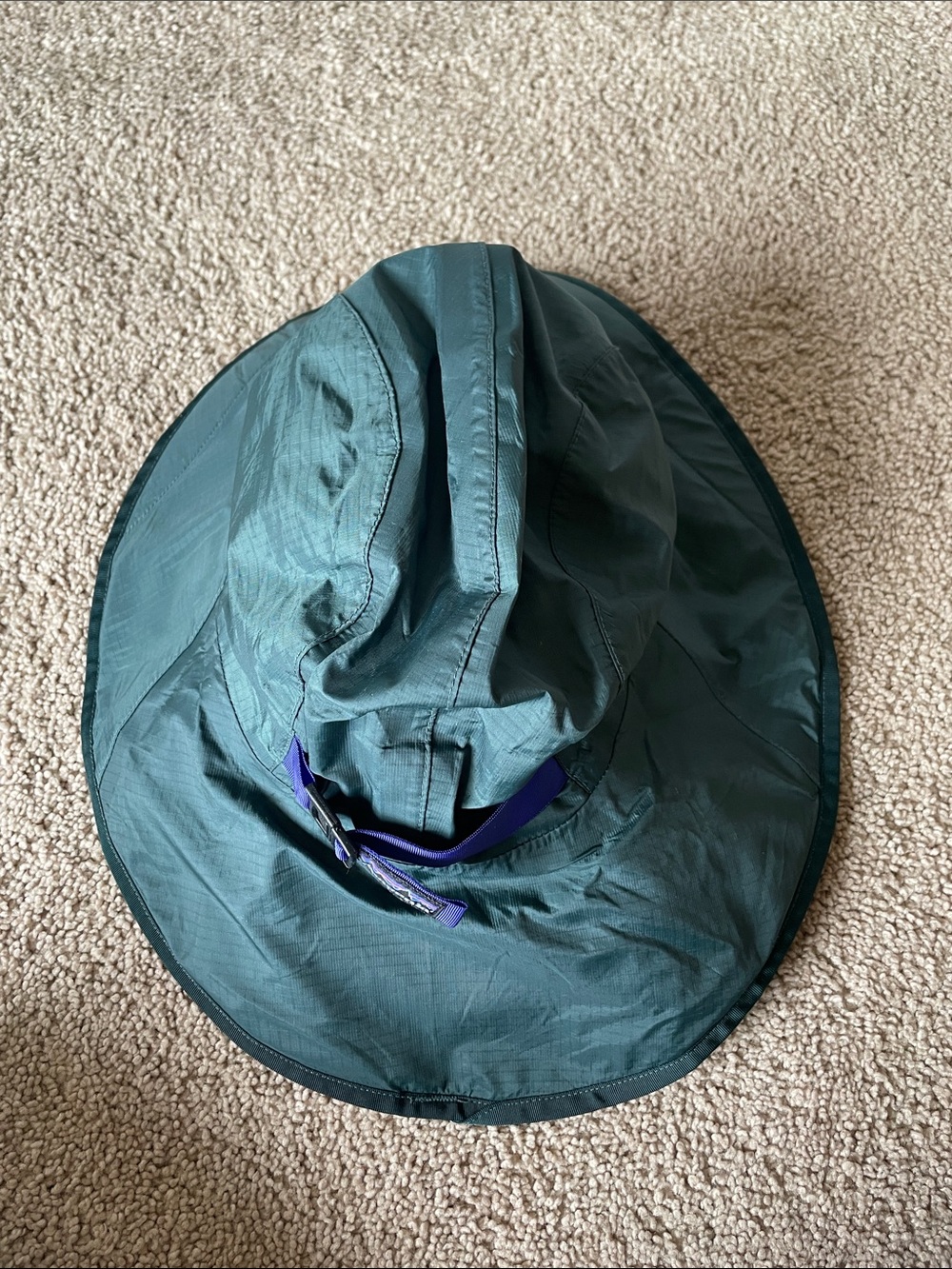 Patagonia Women's Forest Green Wide-Brim Sun Hat OS Nylon Outdoor Granola Hiking - Picture 11 of 12
